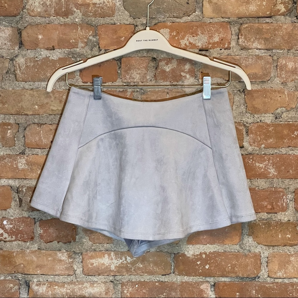 LF | Grey Faux Suede Skort - Medium